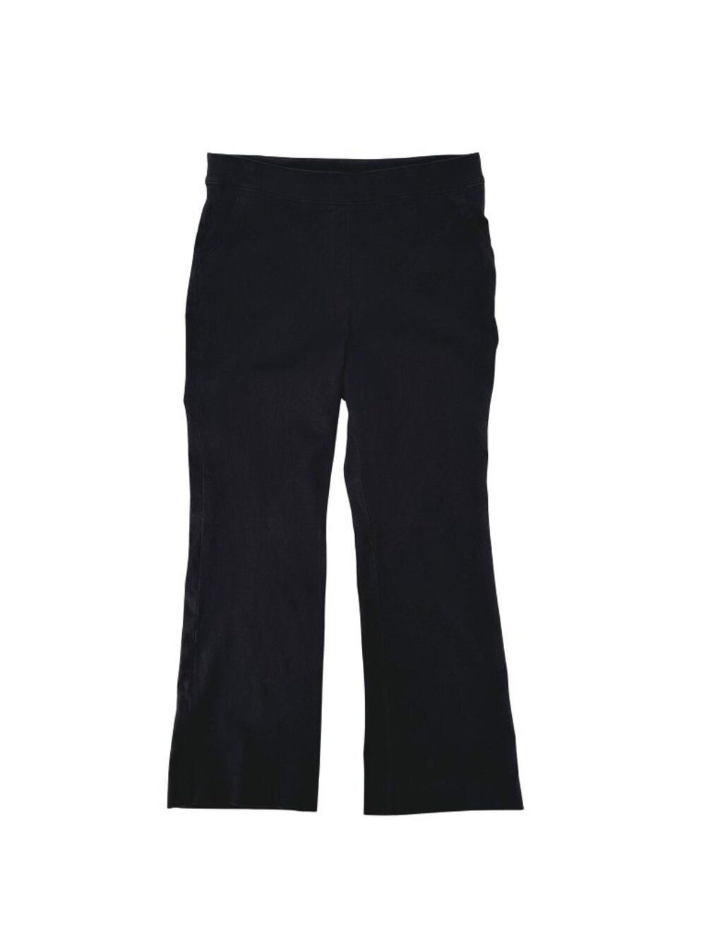 Spanx Womens Black Stretch Cotton Blend Wide-Leg Pull-On Pants L